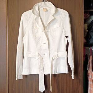 Women's Jacket/Short Trench,  Exaggerated Sticking, With Belt Multiple Looks
